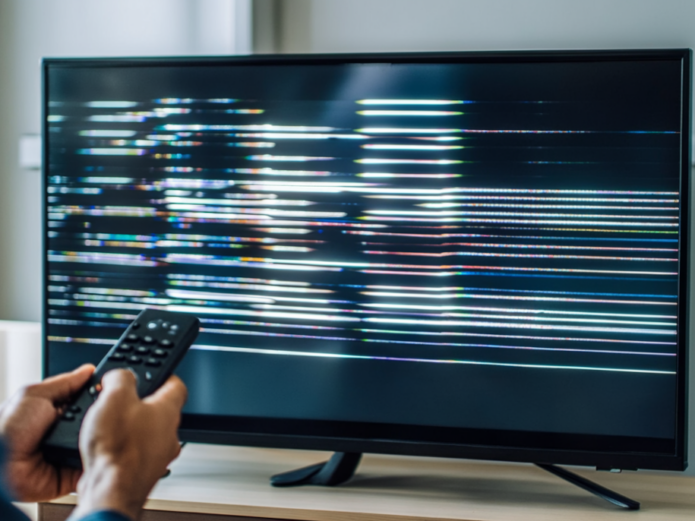 traits horizontaux sur écran