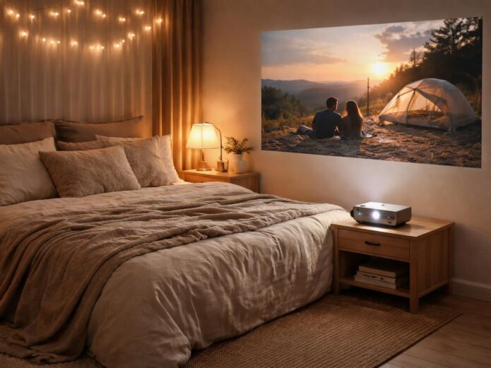 découvrez le mini vidéoprojecteur acer pour créer un coin ciné confortable au lit. guide complet pour un setup facile et une expérience cinéma immersive chez vous.